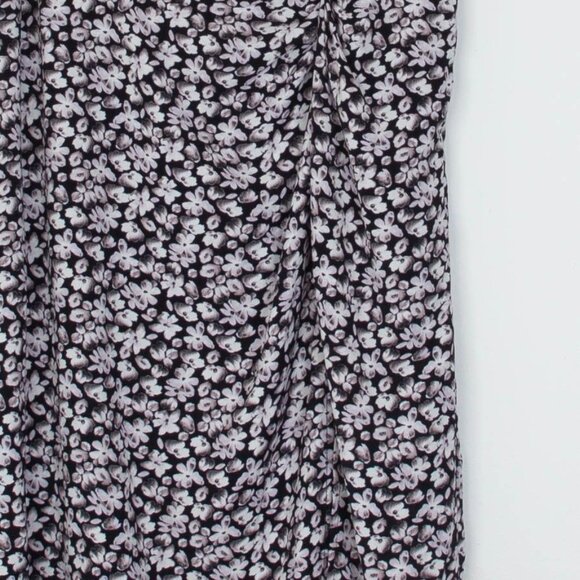 Abercrombie & Fitch Womens Floral Twist High Slit Midi Skirt Size L Dainty Fairy - Picture 3 of 8